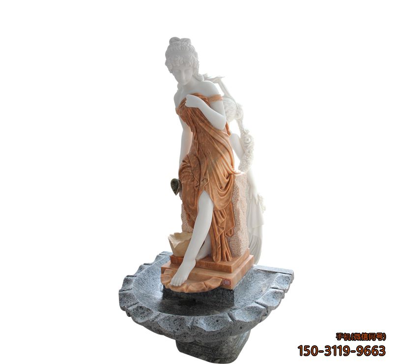 大理石歐式人物水池_廣場(chǎng)庭院人物雕塑