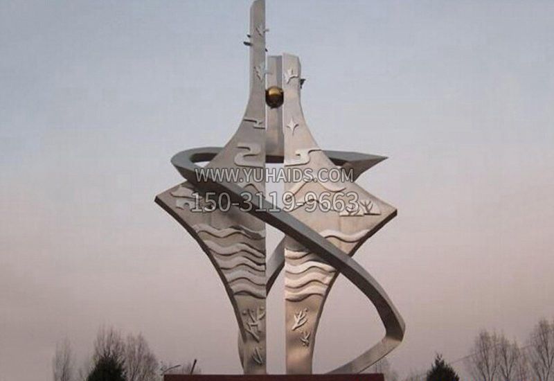 不銹鋼廣場(chǎng)文明開放雕塑 不銹鋼廣場(chǎng)文明開放雕塑