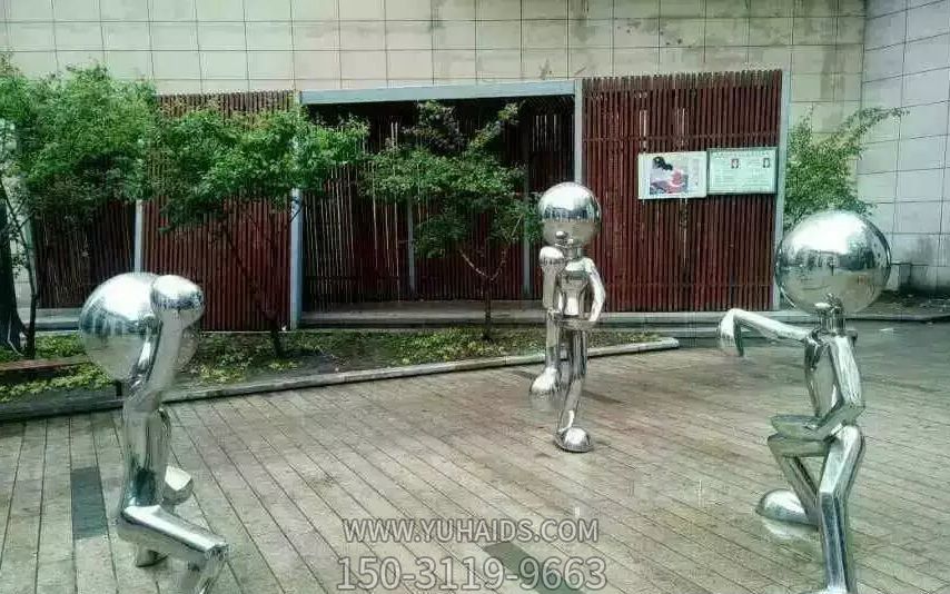 廣場(chǎng)不銹鋼抽象景觀兒童雕塑