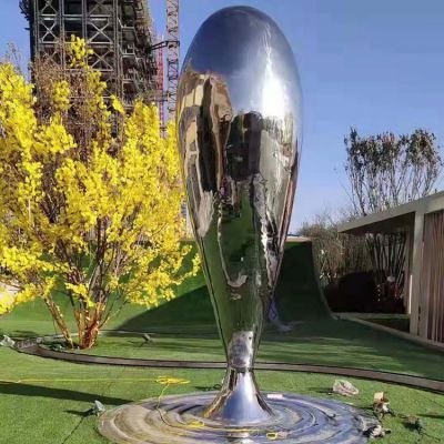 不銹鋼鏡面大水滴，漣漪，景觀擺件