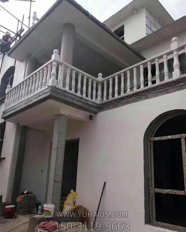 別墅陽臺裝飾漢白玉雕刻歐式防護(hù)欄桿石柱雕塑