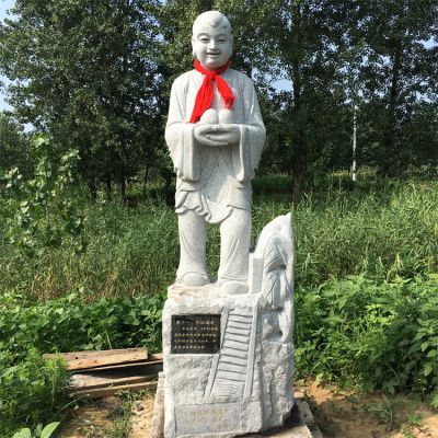 24孝故事人物，懷橘遺親石雕