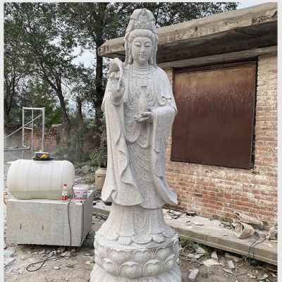 石雕觀音，花崗巖石材精雕佛像