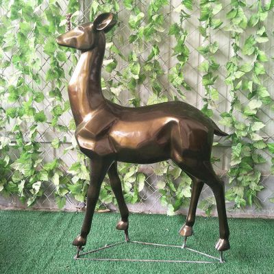 玻璃鋼鹿，仿銅效果，可改色