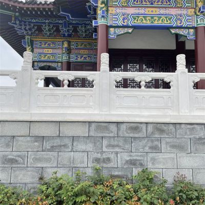 景區(qū)庭院公園漢白玉石欄桿雕塑