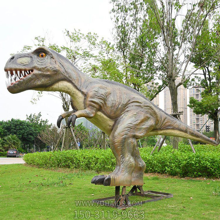 玻璃鋼仿真恐龍，霸王龍仿生雕塑