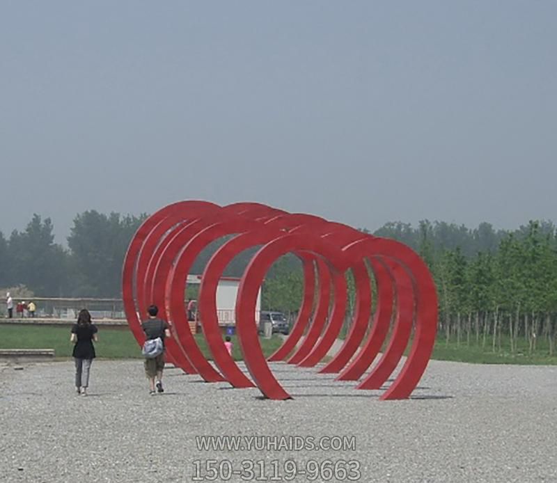 公園廣場(chǎng)不銹鋼心形拱門(mén)景觀雕塑