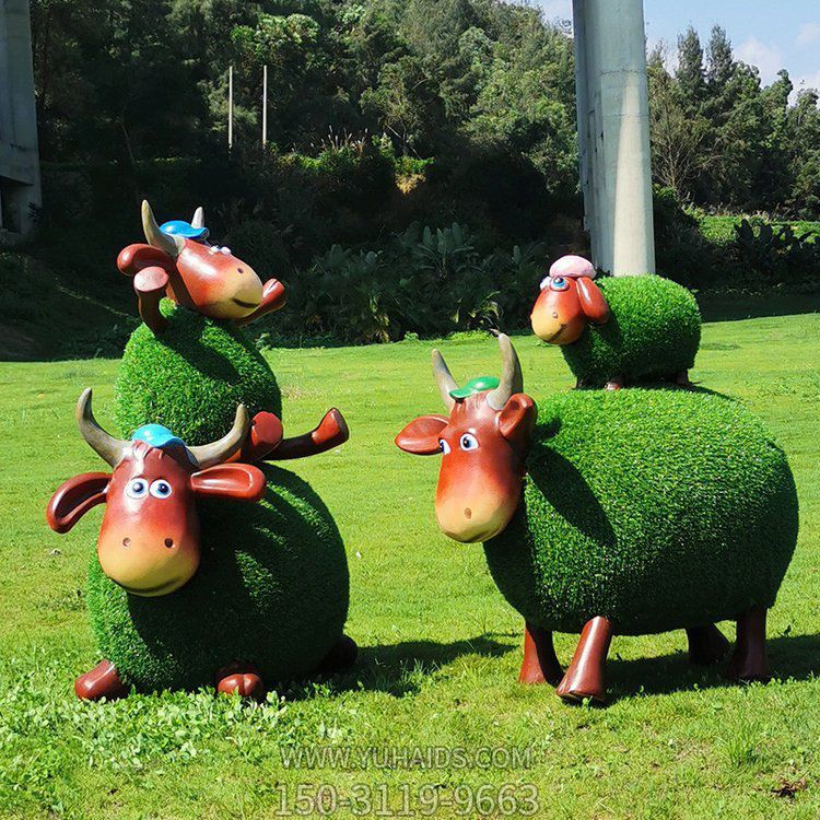 肖恩羊，綠皮肖恩雕塑