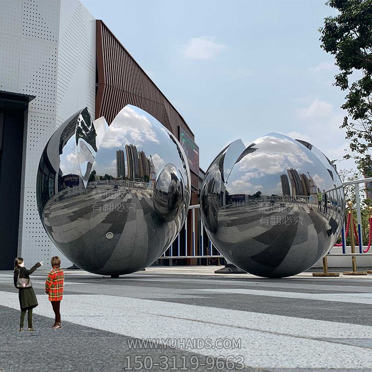 戶外不銹鋼、鏡面球體雕塑