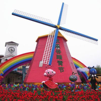 戶(hù)外景區(qū)大型不銹鋼風(fēng)車(chē)景觀