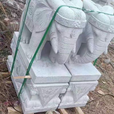 庭院飯店門(mén)口大理石石雕鎮(zhèn)宅招財(cái)大象