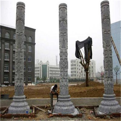 廣場大型浮雕；盤龍石柱雕塑擺件