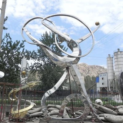 玻璃鋼抽象人物，彩帶飄飄，舞彩帶