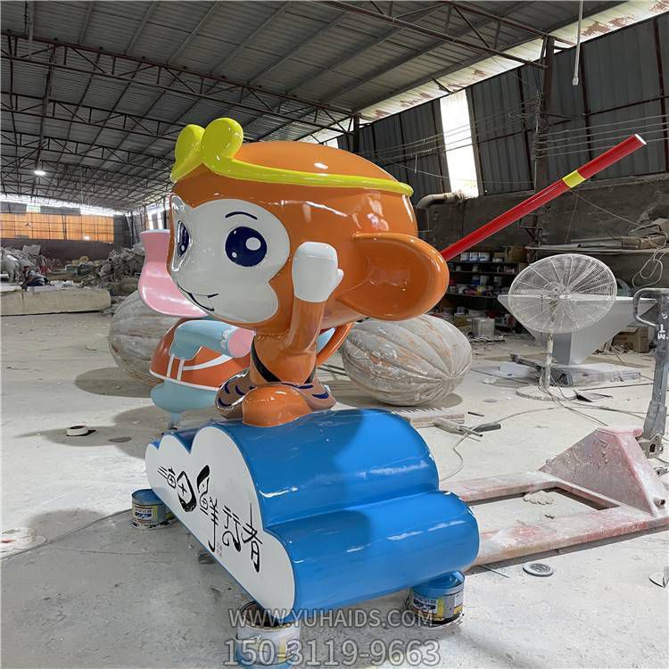 商場游樂園玻璃鋼卡通動(dòng)物擺件孫悟空
雕塑
