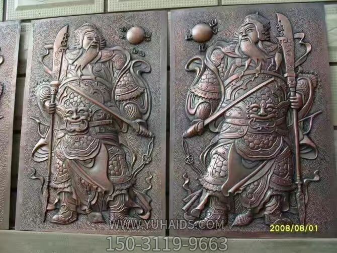 鍛銅門神浮雕壁畫雕塑