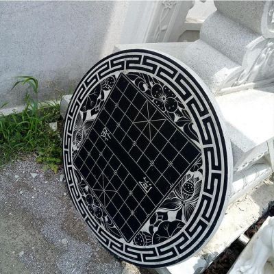 青石石桌，帶象棋棋盤(pán)傳統(tǒng)圖案石桌子
