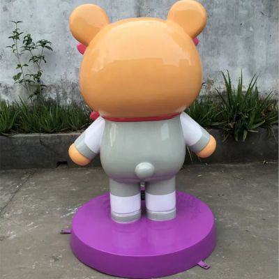 游樂(lè)園玻璃鋼卡通戶(hù)外園林小熊雕塑