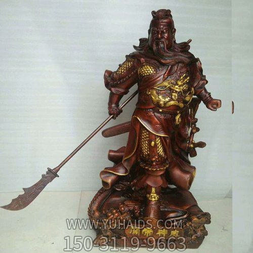 銅雕戶(hù)外園林景觀武財(cái)神雕塑