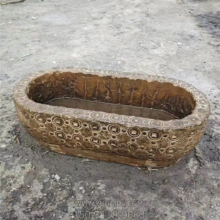 老石槽，石雕水槽雕塑