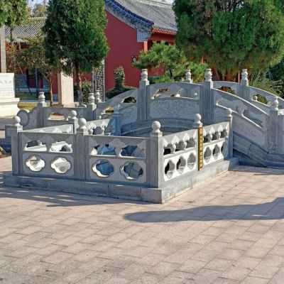 花崗巖石雕小橋，橋欄桿護欄