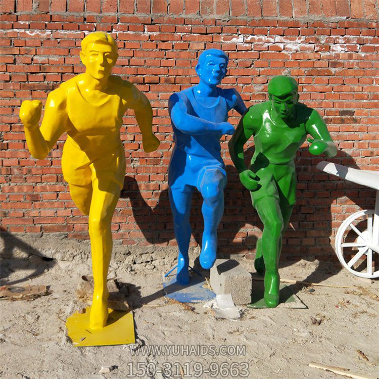 跑步，玻璃鋼運動人物雕塑