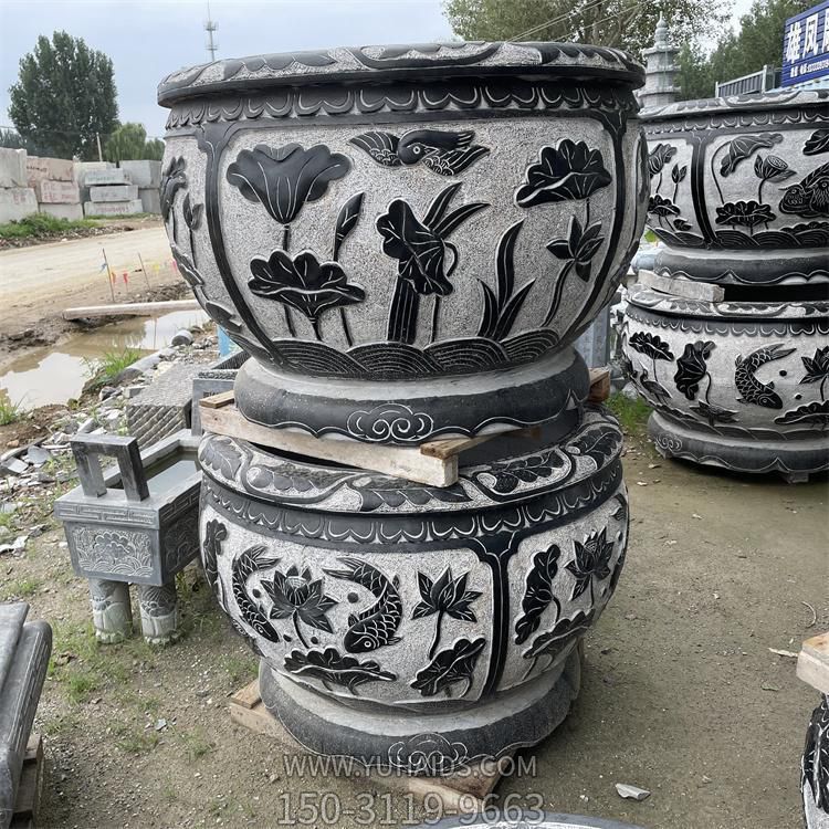 花盆魚缸園林庭院青石石雕擺件雕塑