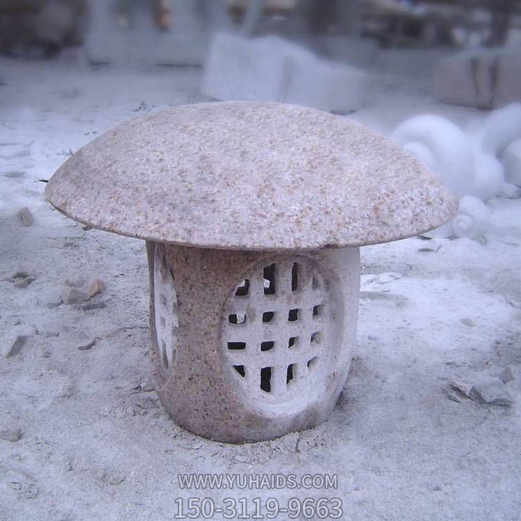 庭院創(chuàng)意大理石石雕石燈擺件雕塑