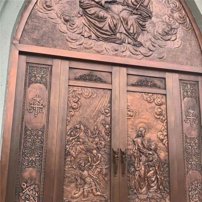 別墅庭院段銅浮雕壁畫(huà)