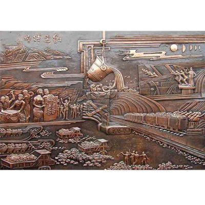 別墅小區(qū)室內(nèi)銅雕浮雕壁畫(huà)