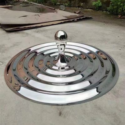 不銹鋼鏡面水浪花，大型房地產(chǎn)金屬景觀