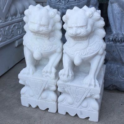 獅子雕塑，戶外園林庭院門口擺放鎮(zhèn)宅獅子