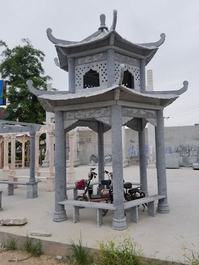 大理石石雕戶(hù)外園林景觀涼亭