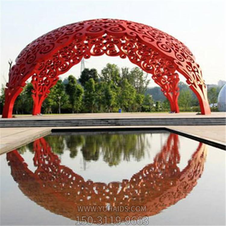 戶外廣場(chǎng)大型不銹鋼鏤空工藝品景觀擺件雕塑