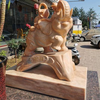 招財進寶石雕小象是怎么制作出來的？