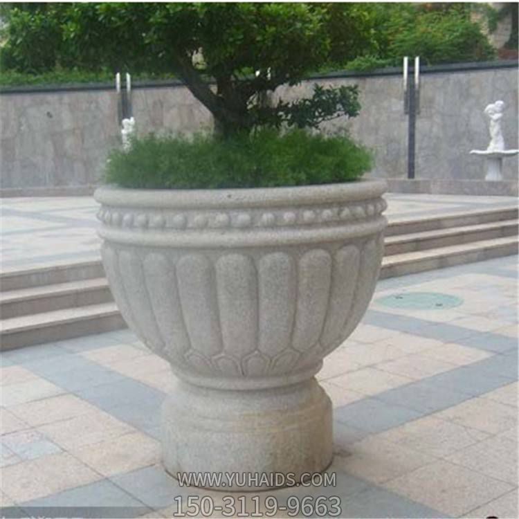 戶(hù)外景觀大理石石雕景觀花盆雕塑