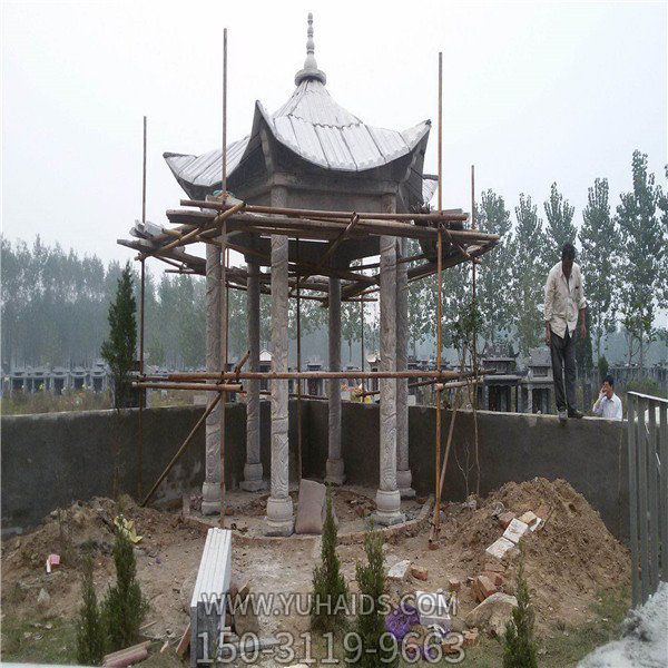 仿古石雕涼亭戶(hù)外大理石小區(qū)公園擺件雕塑