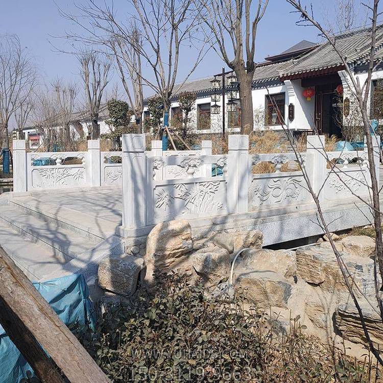 戶(hù)外景區(qū)大理石石雕河道圍欄雕塑