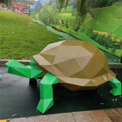 庭院綠地玻璃鋼幾何仿真動(dòng)物雕塑雕