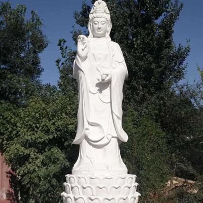 大理石石雕大型滴水觀(guān)音雕塑