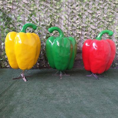 玻璃鋼仿真青椒，大辣椒植物雕塑擺件