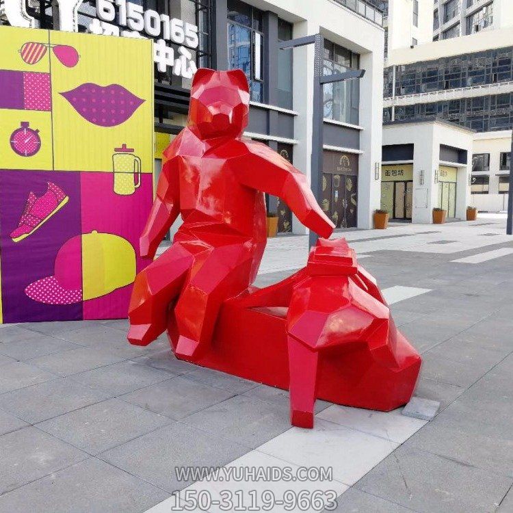 商場戶外園林抽象幾何動(dòng)物擺件雕塑