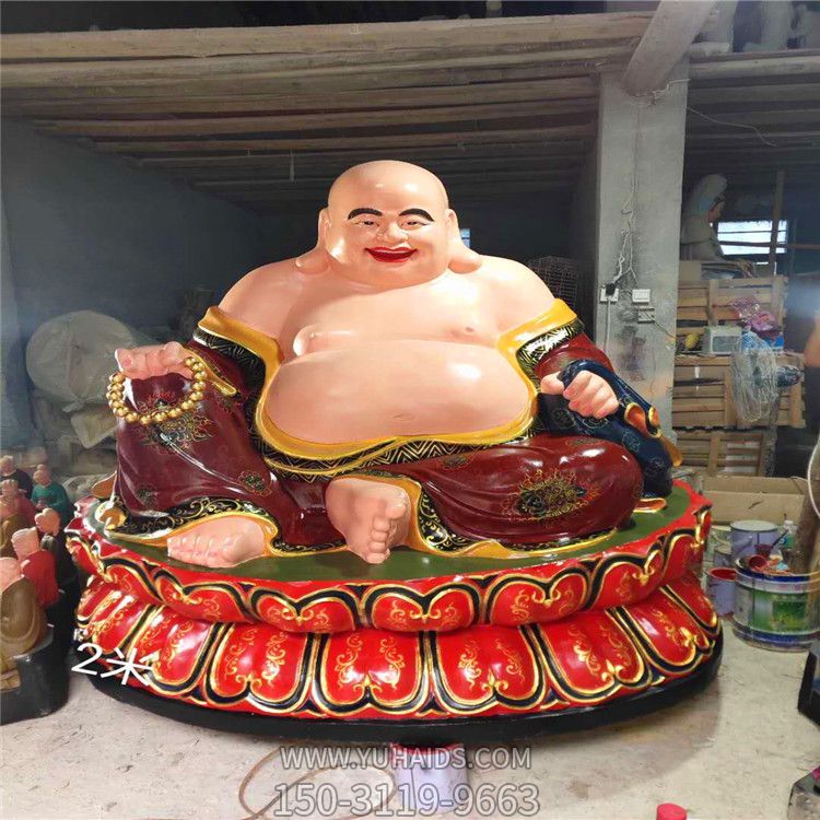 玻璃鋼大型仿真人物寺廟供奉笑佛彌勒佛雕塑 玻璃鋼大型仿真人物寺廟供奉笑佛彌勒佛雕塑