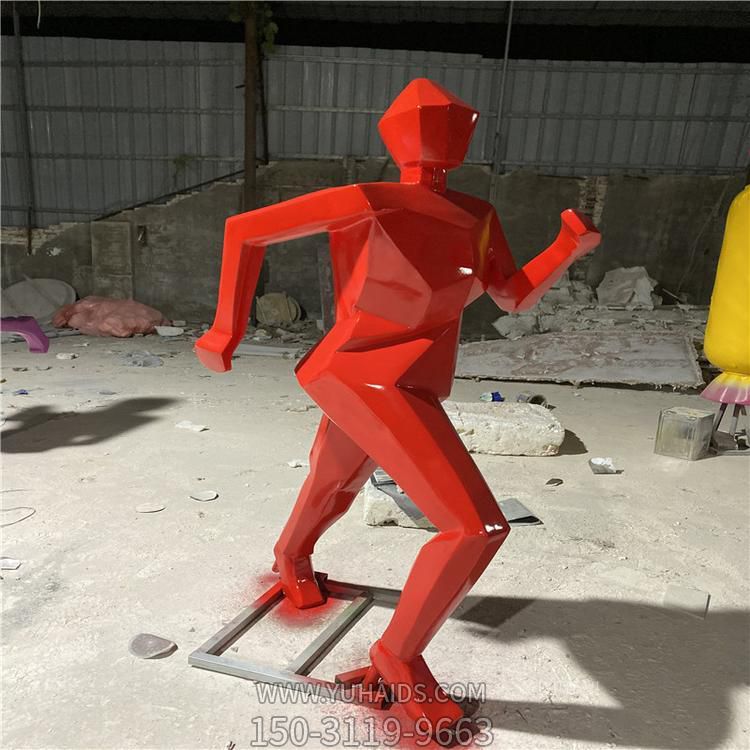 不銹鋼戶(hù)外園林景觀抽象遠(yuǎn)動(dòng)人物雕塑