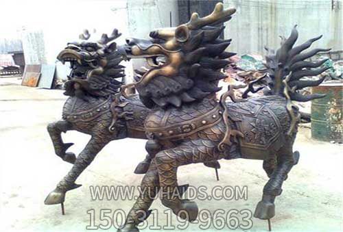 麒麟雕塑-酒店門(mén)口大型景觀不銹鋼仿真動(dòng)物景觀麒麟雕塑