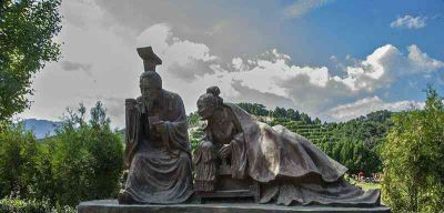 公園小區(qū)鑄銅古代親嘗湯藥二十四孝人物銅雕