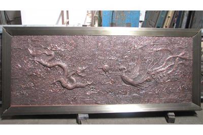 龍鳳戲珠浮雕壁畫(huà)