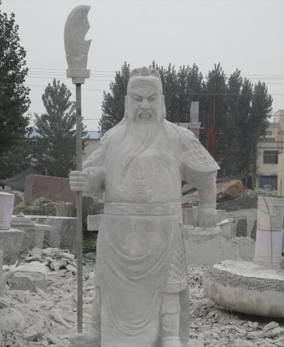 戶外廣場大型石雕關(guān)公雕塑