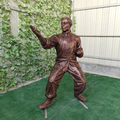 打拳，功夫人物鑄銅雕塑