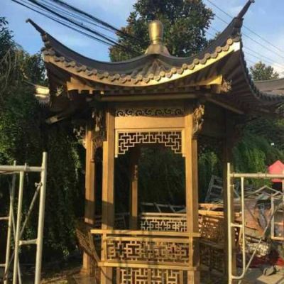 公園景區(qū)浮雕古建筑鑄銅景觀雕塑