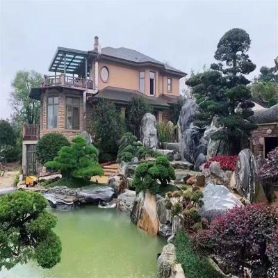 小區(qū)別墅裝飾靈璧石假山 人造景觀(guān)定制